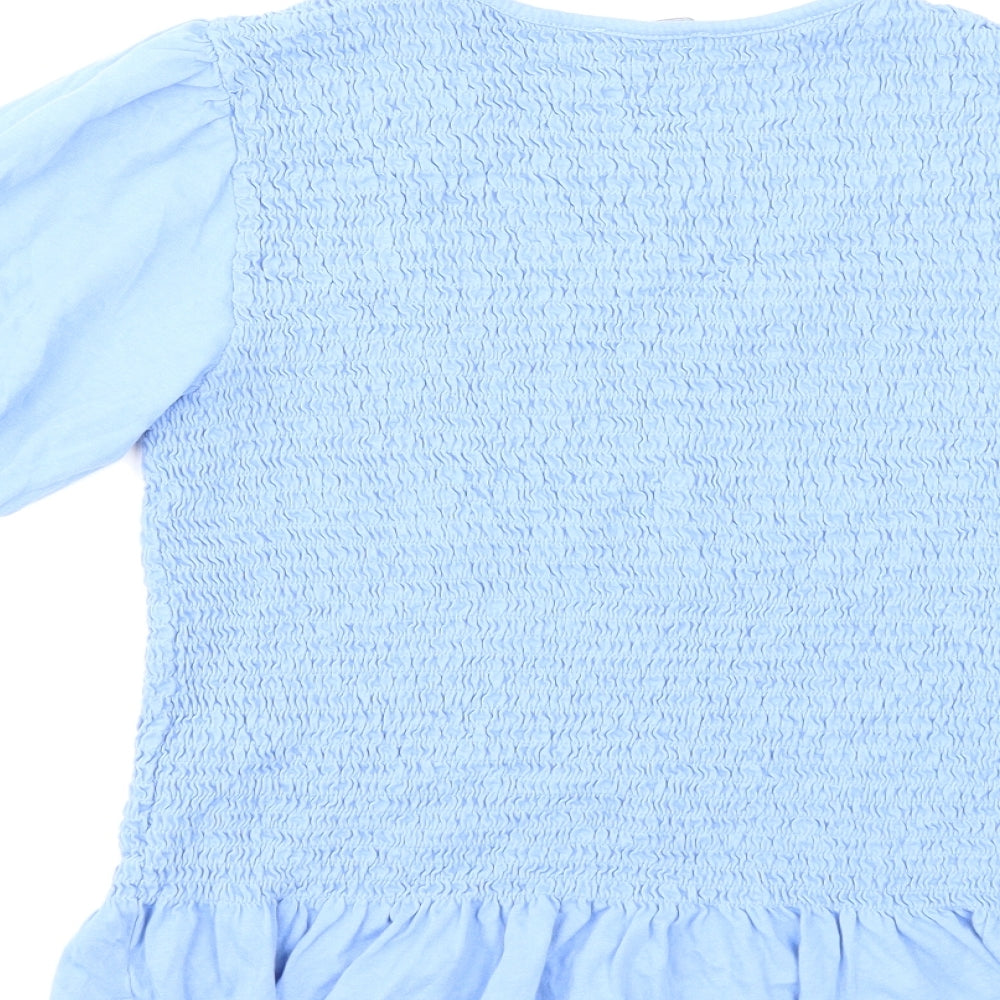 Womens UK Size 16 New Look Blue Basic T-Shirt