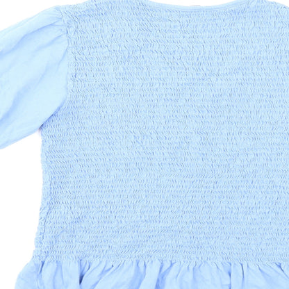Womens UK Size 16 New Look Blue Basic T-Shirt