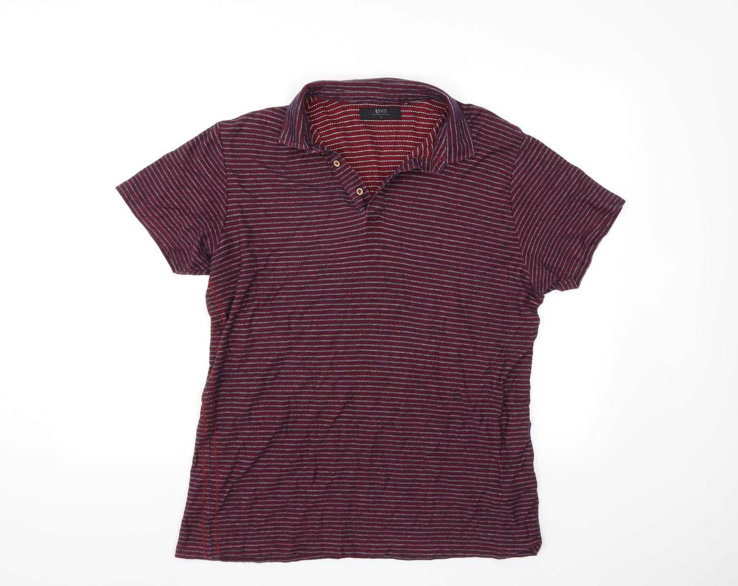 Acw85 Mens Red Check   Polo Size L