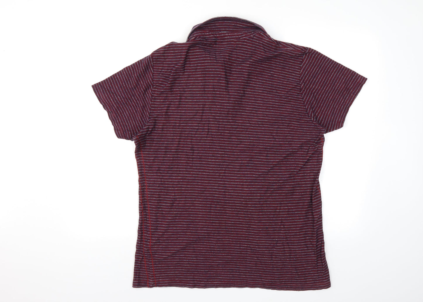 Acw85 Mens Red Check   Polo Size L