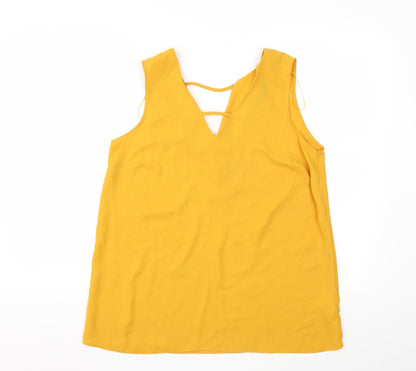 F&F Womens Yellow   Tunic Blouse Size 12