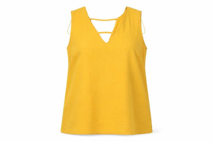 Womens UK Size 12 F&F Yellow Tunic Blouse