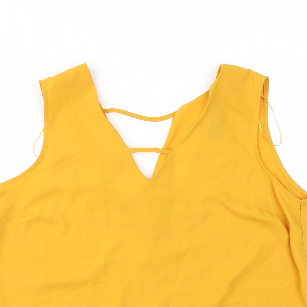 F&F Womens Yellow   Tunic Blouse Size 12