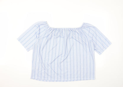 Womens UK Size 20 George Blue Basic T-Shirt