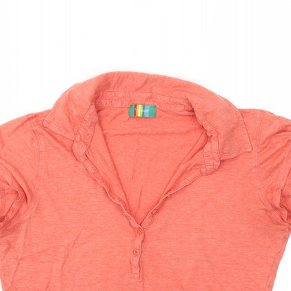 Womens UK Size 14 Topshop Orange Basic T-Shirt