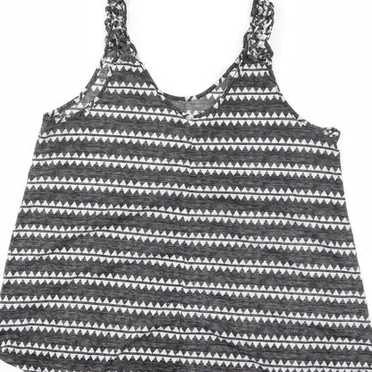 Womens UK Size S H&M Grey Basic Tank