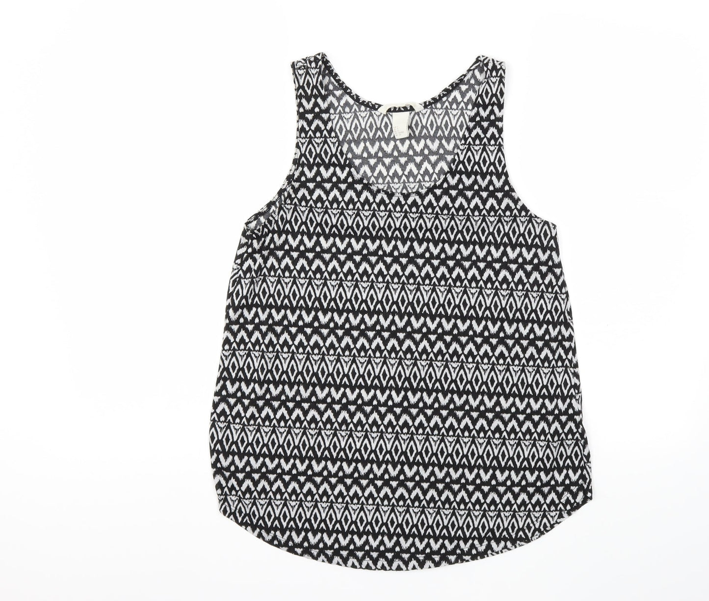 H&M Womens Black Geometric  Basic Tank Size S
