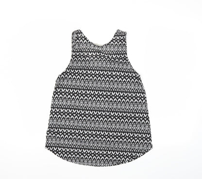 H&M Womens Black Geometric  Basic Tank Size S
