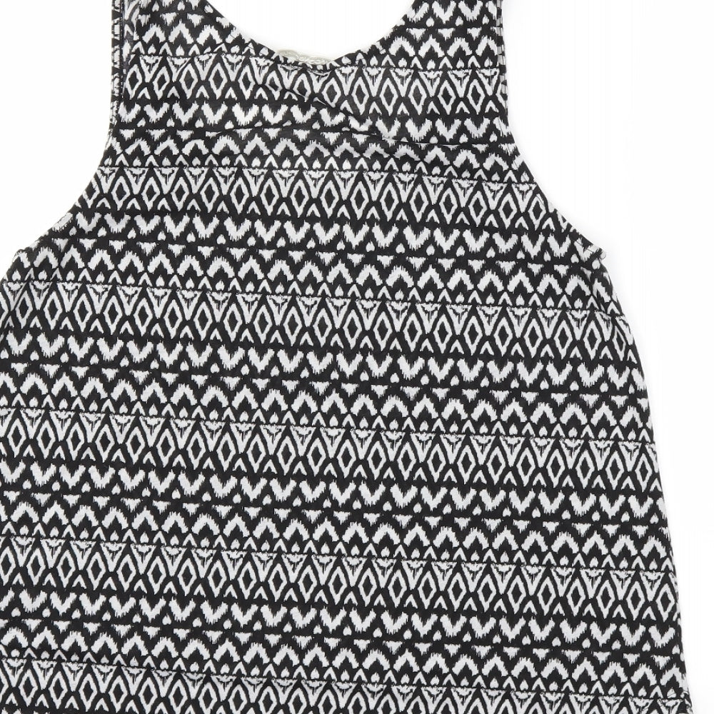 H&M Womens Black Geometric  Basic Tank Size S
