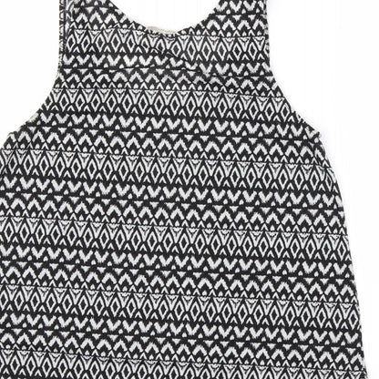 H&M Womens Black Geometric  Basic Tank Size S