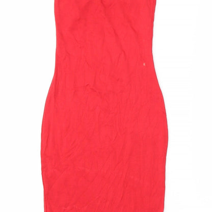 PRETTYLITTLETHING Womens Red   Bodycon  Size 6