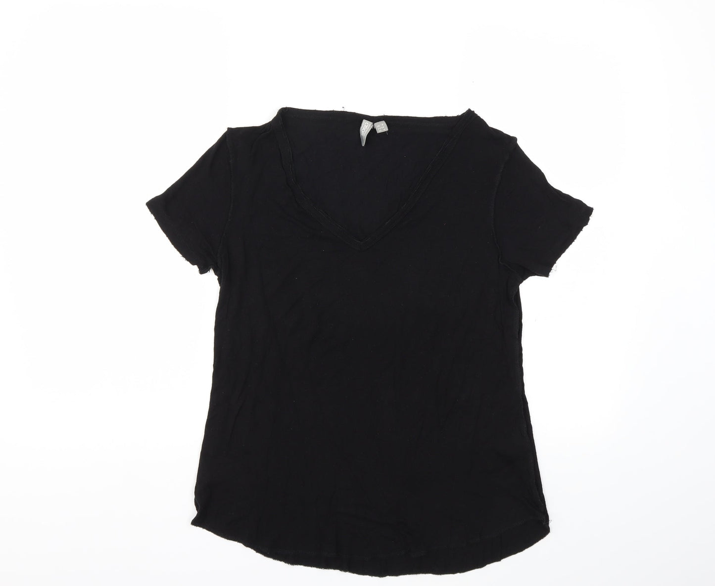 Womens UK Size 8 ASOS Black Basic T-Shirt