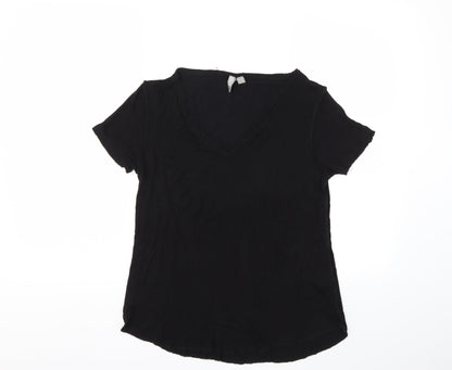 Womens UK Size 8 ASOS Black Basic T-Shirt