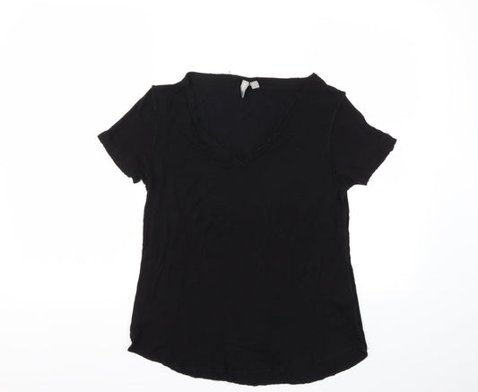 Womens UK Size 8 ASOS Black Basic T-Shirt