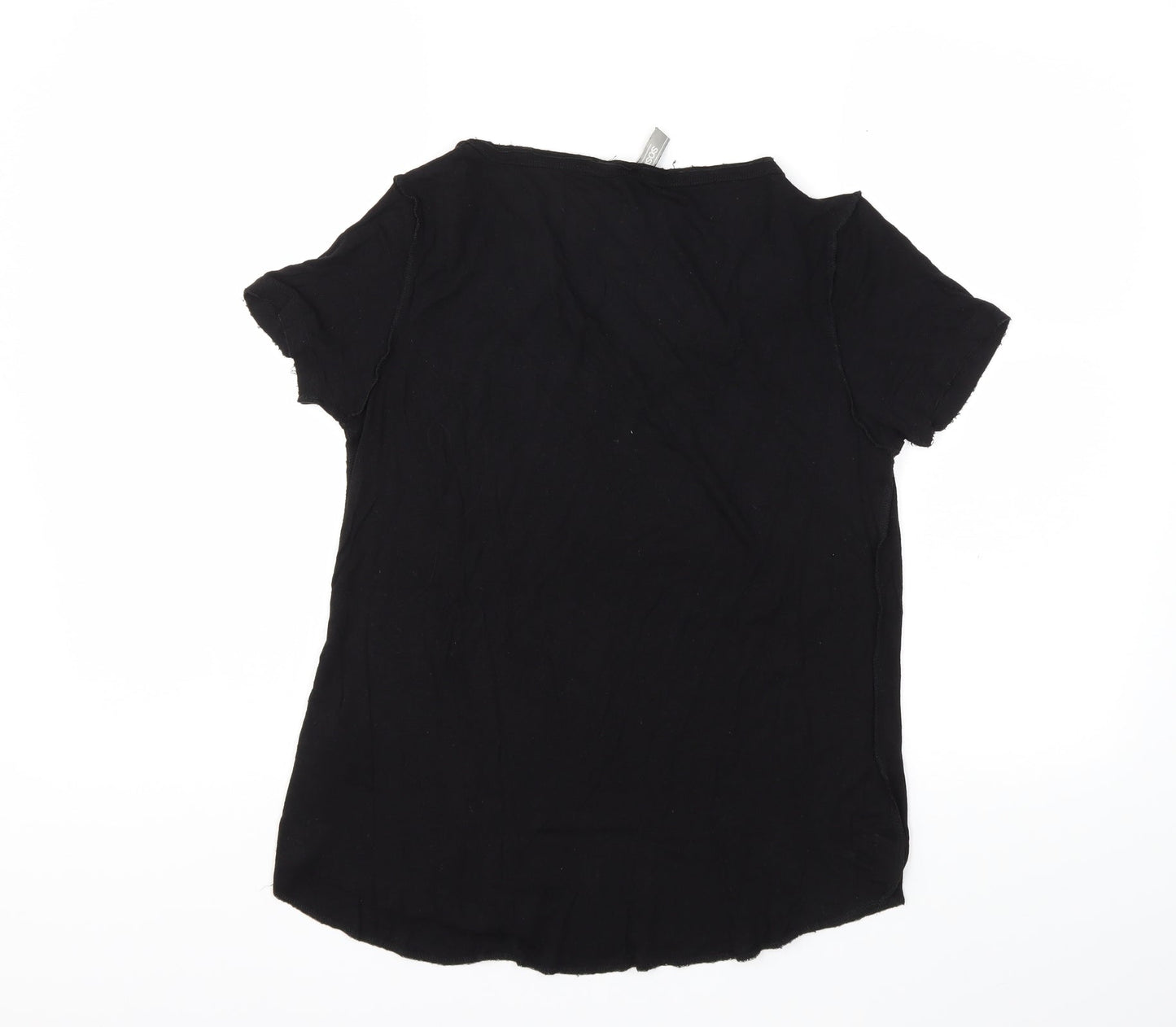 Womens UK Size 8 ASOS Black Basic T-Shirt