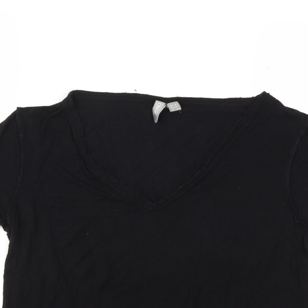Womens UK Size 8 ASOS Black Basic T-Shirt