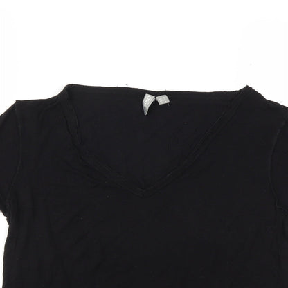 Womens UK Size 8 ASOS Black Basic T-Shirt