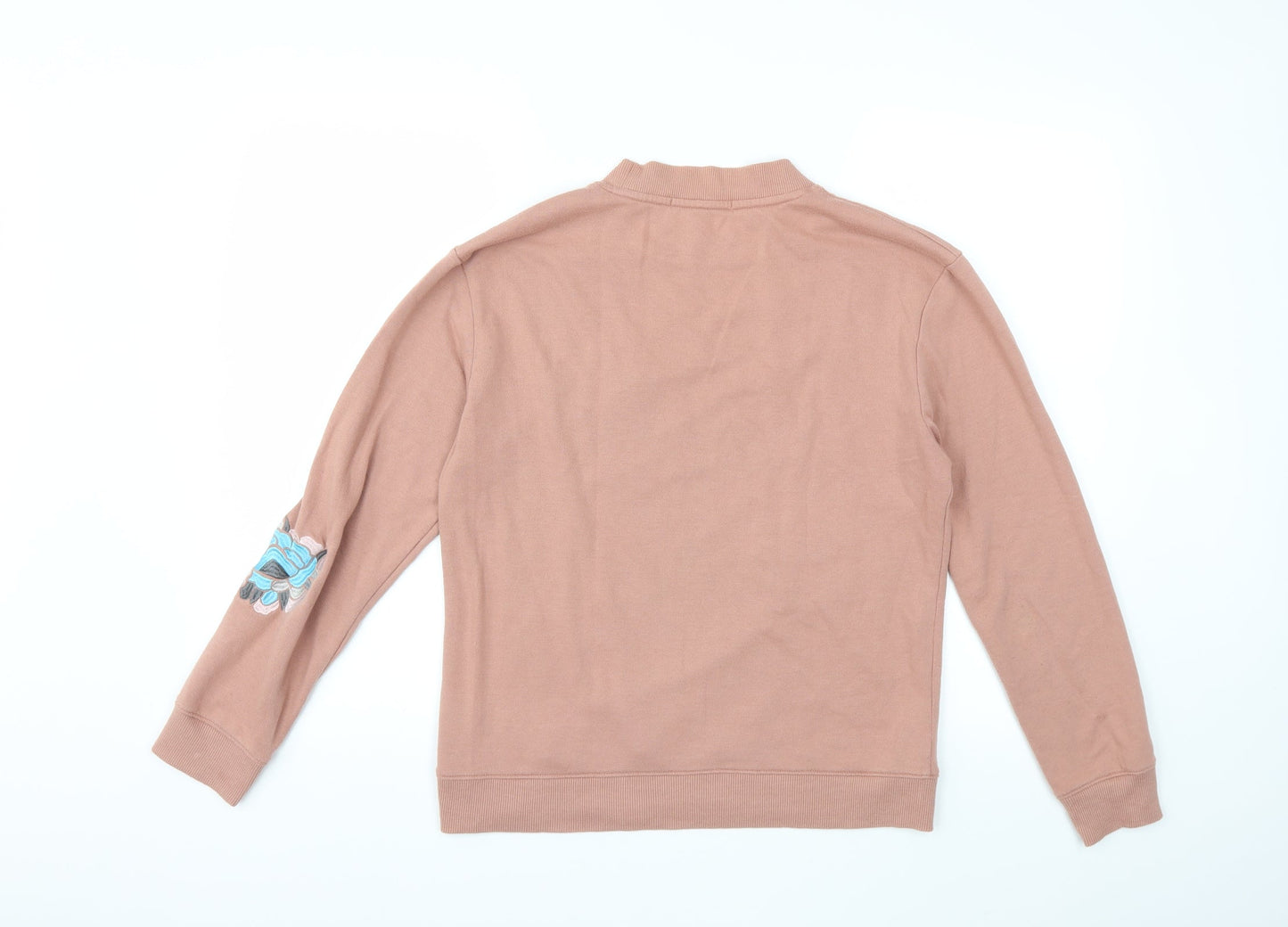 Daisy Street Womens Pink Floral  Pullover Sweatshirt Size M