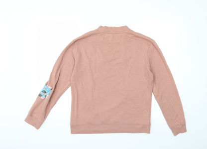 Daisy Street Womens Pink Floral  Pullover Sweatshirt Size M