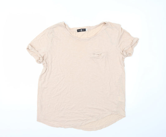 Daisy Street Womens Beige   Basic T-Shirt Size M