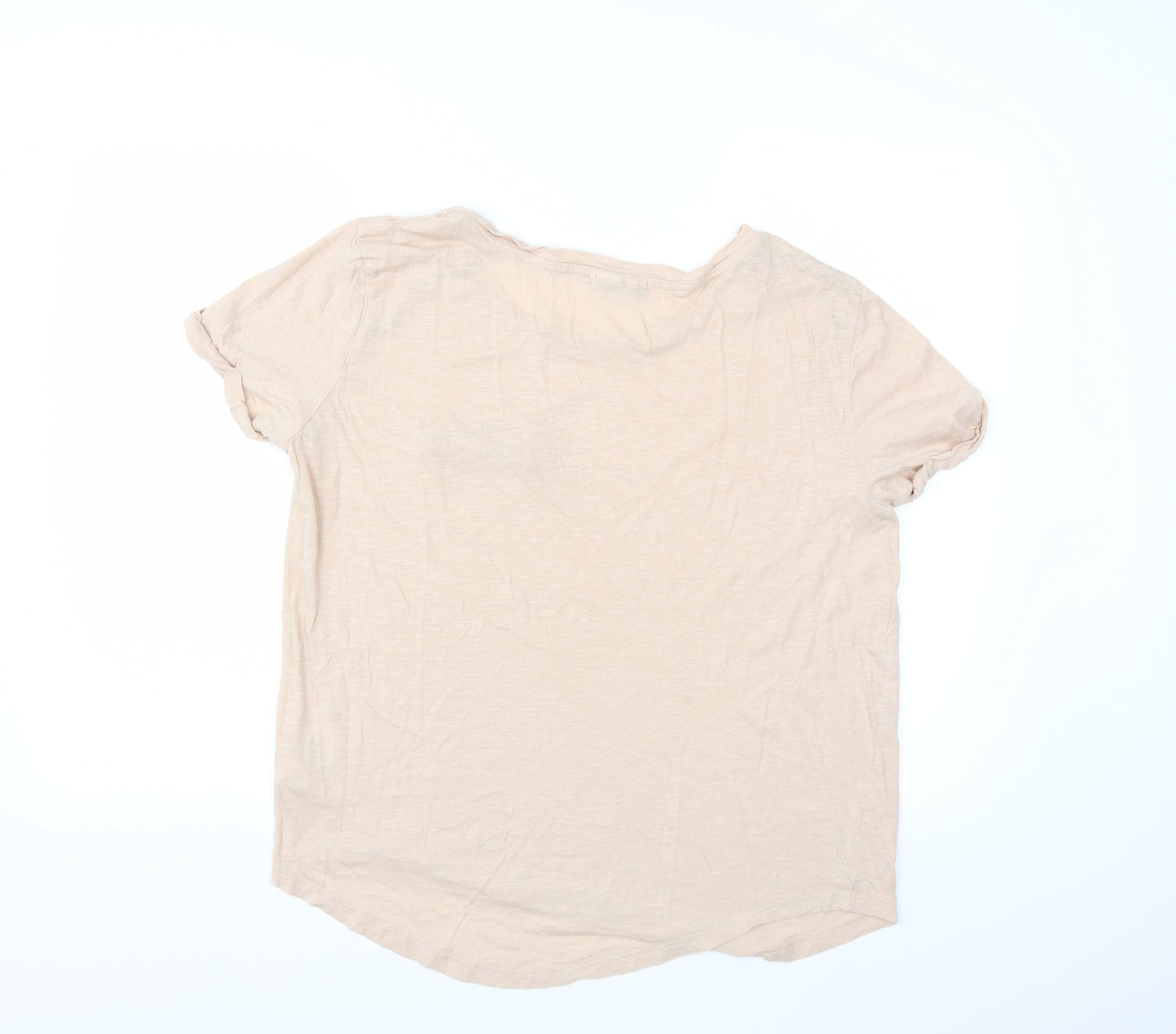 Womens UK Size M Daisy Street Beige Basic T-Shirt