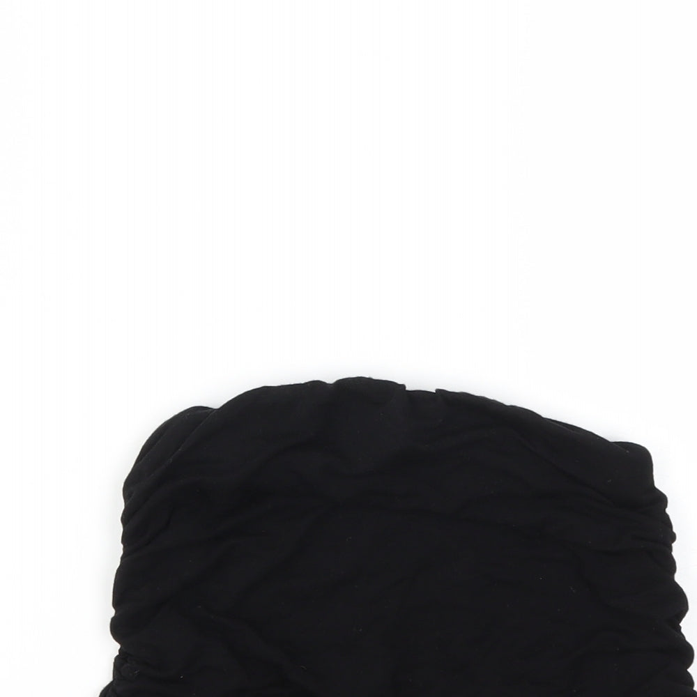 Womens UK Size S Preworn Black Tunic Tank