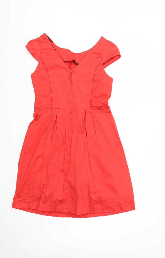 Dorothy Perkins Womens Red   Fit & Flare  Size 14