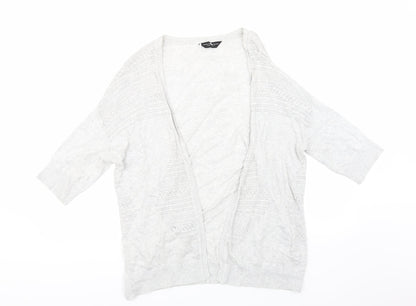 Dorothy Perkins Womens Grey  Knit Cardigan Jumper Size L  -