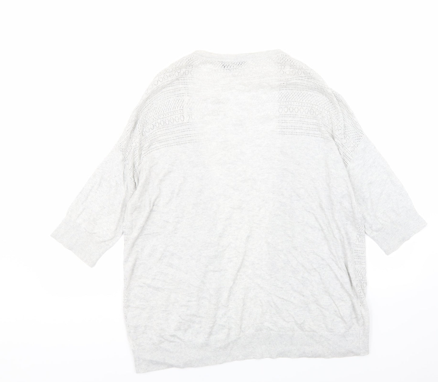 Dorothy Perkins Womens Grey  Knit Cardigan Jumper Size L  -