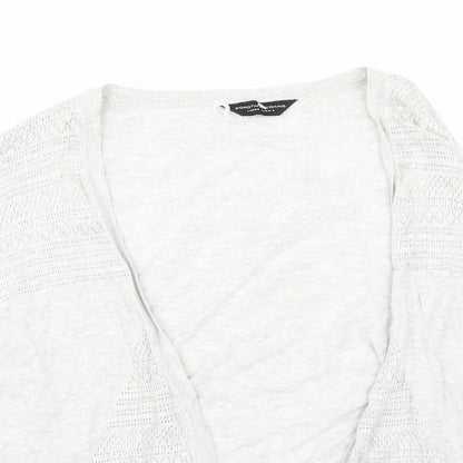Dorothy Perkins Womens Grey  Knit Cardigan Jumper Size L  -