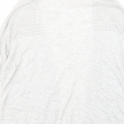 Dorothy Perkins Womens Grey  Knit Cardigan Jumper Size L  -