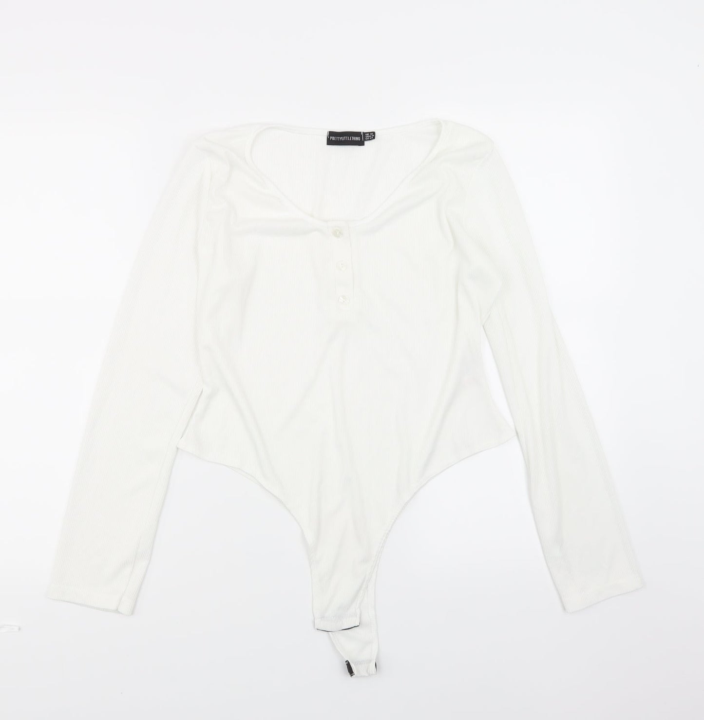 Womens UK Size 16 PRETTYLITTLETHING White Basic T-Shirt