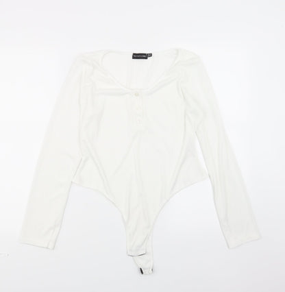 Womens UK Size 16 PRETTYLITTLETHING White Basic T-Shirt