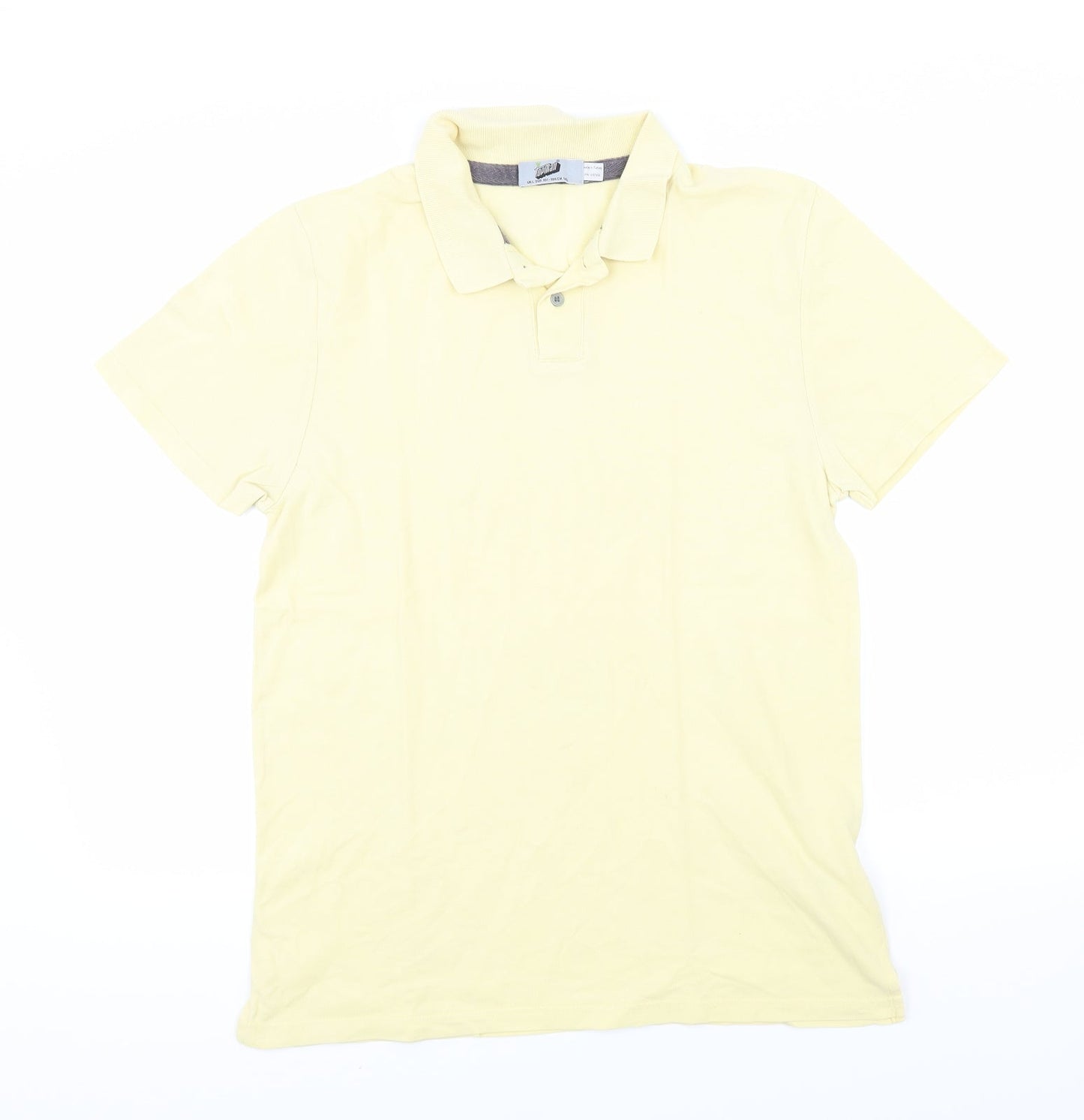 Topman Mens Yellow  Jersey  Polo Size L