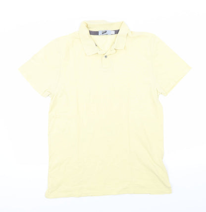 Topman Mens Yellow  Jersey  Polo Size L