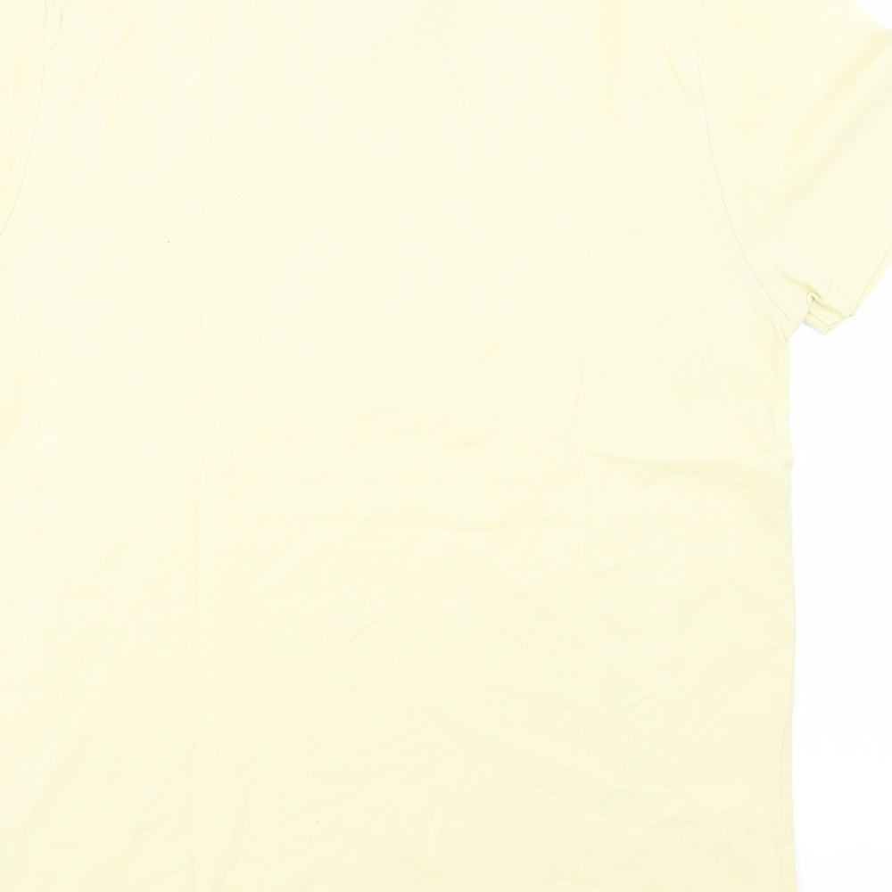 Topman Mens Yellow  Jersey  Polo Size L