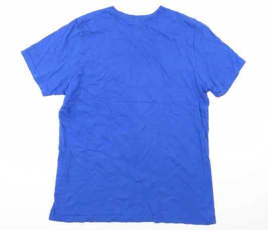 Womens UK Size L Bella + Canvas Blue Basic T-Shirt