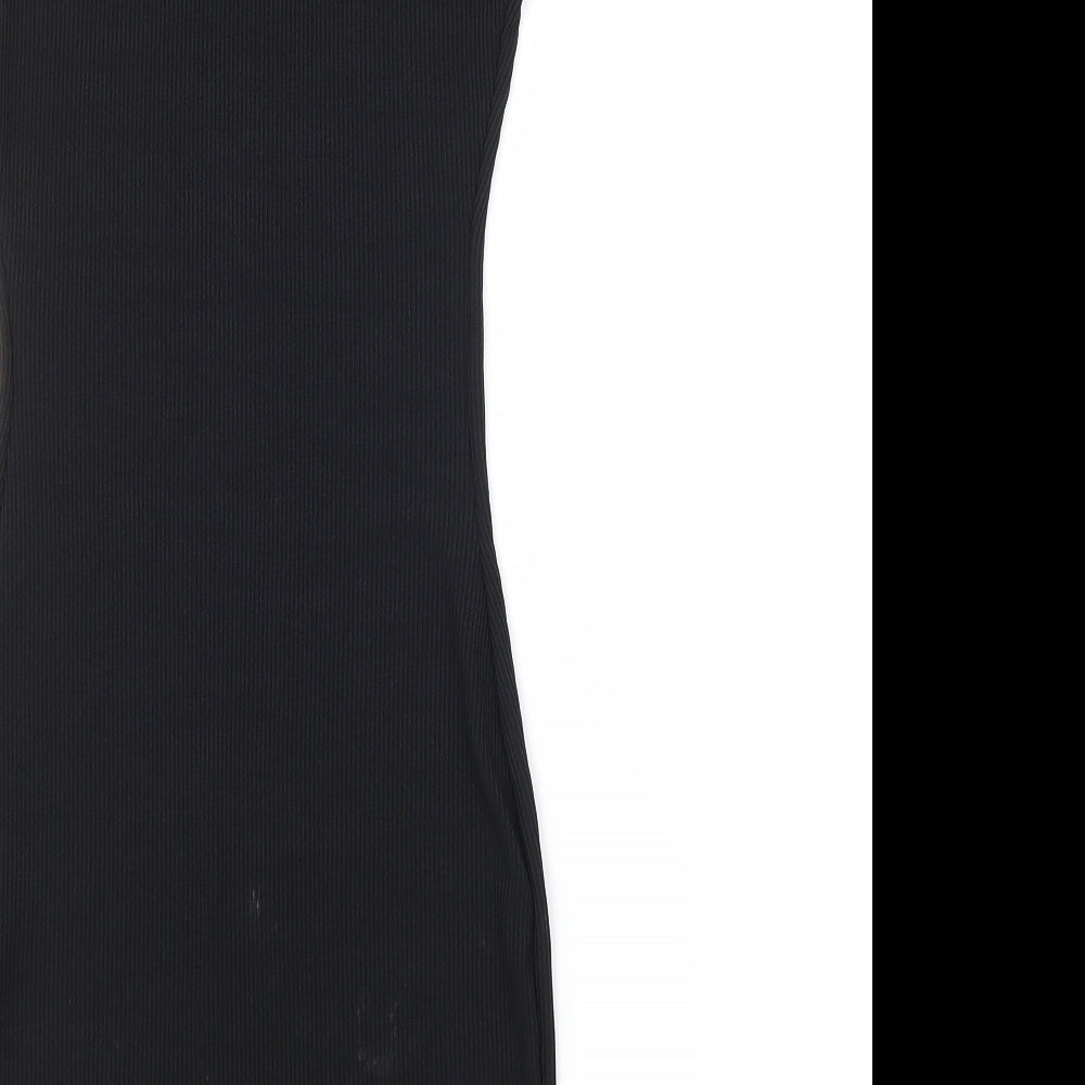 PRETTYLITTLETHING Womens Black  Knit Bodycon  Size 10
