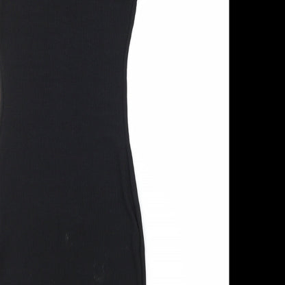 PRETTYLITTLETHING Womens Black  Knit Bodycon  Size 10