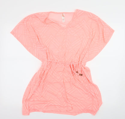 Womens UK Size 10 Ocean Club Pink Basic T-Shirt