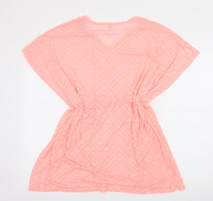 Womens UK Size 10 Ocean Club Pink Basic T-Shirt