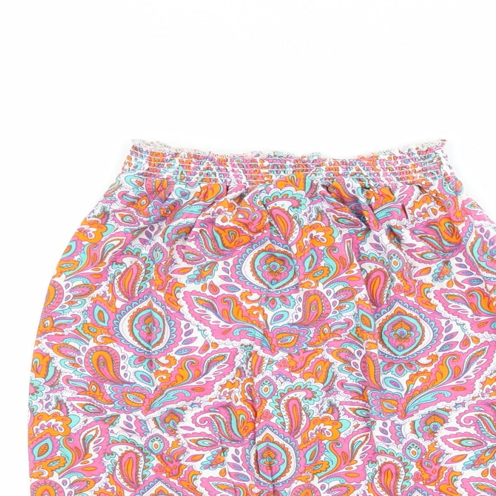 B.You Womens Gold Geometric Jersey Basic T-Shirt Size 8