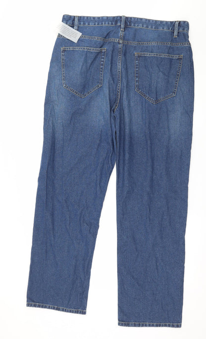 Womens UK Size 36 in Studio Denim Regular Fit Straight Blue Jeans