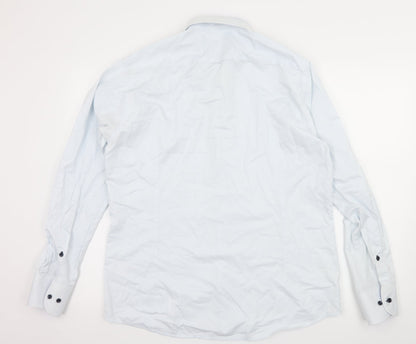 Recman Mens Blue    Button-Up Size L