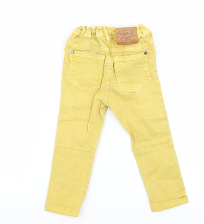 NEXT Boys Yellow  Denim Cargo Jeans Size 12-18 Months