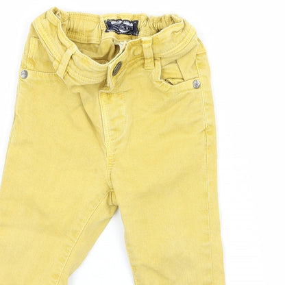 NEXT Boys Yellow  Denim Cargo Jeans Size 12-18 Months