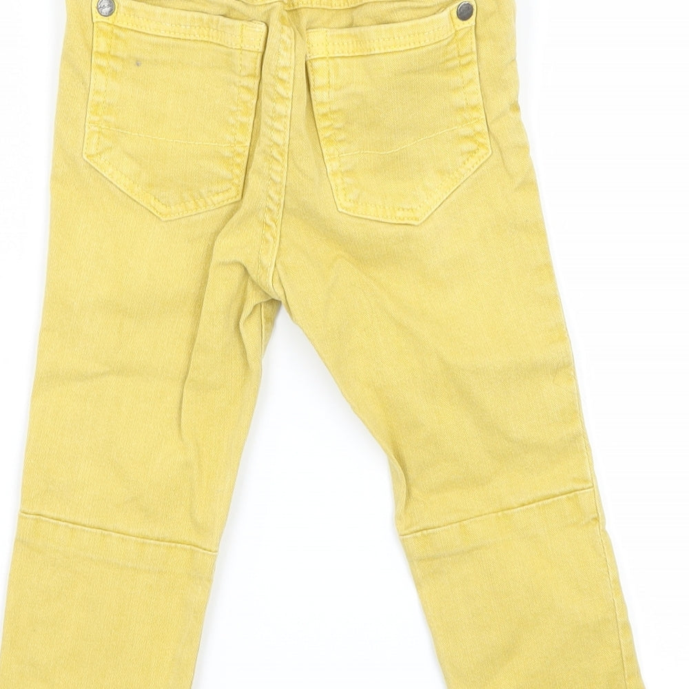 NEXT Boys Yellow  Denim Cargo Jeans Size 12-18 Months