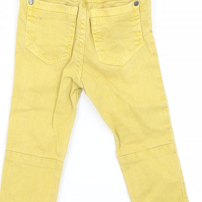 NEXT Boys Yellow  Denim Cargo Jeans Size 12-18 Months