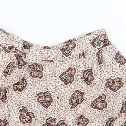 H&M Womens Ivory Paisley  Hot Pants Shorts Size 4