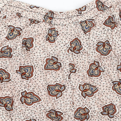 H&M Womens Ivory Paisley  Hot Pants Shorts Size 4